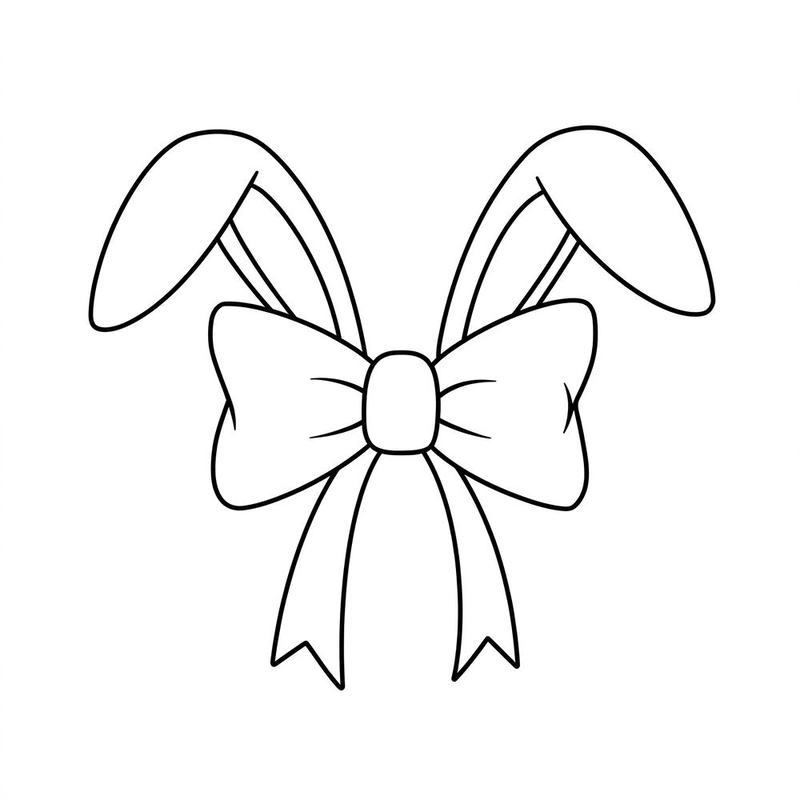 tranh tô màu cái nơ cute