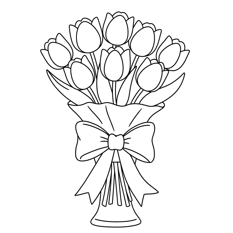Tranh tô màu hình nơ sáng tạo