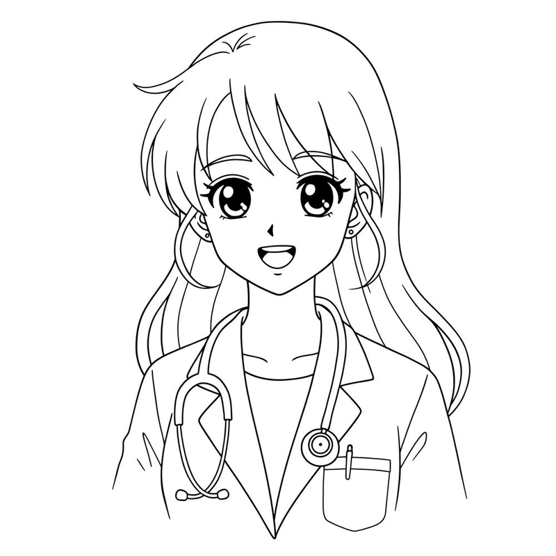 Hình tô màu hoạt hình anime 