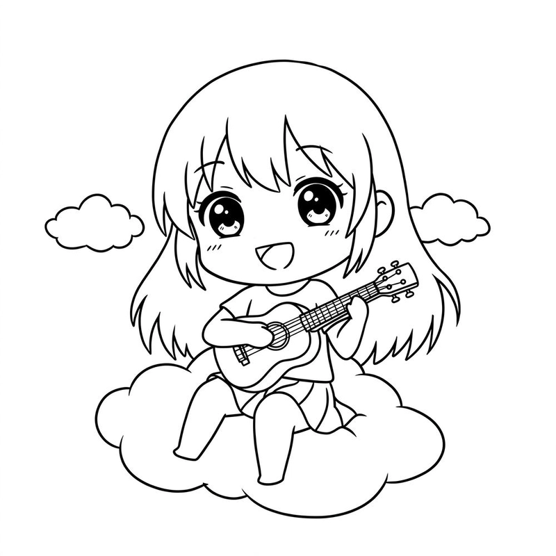 Tranh tô màu nhân vật anime 