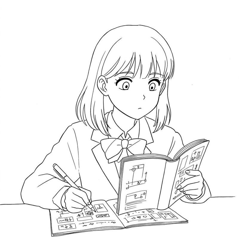 tranh tô màu anime đẹp