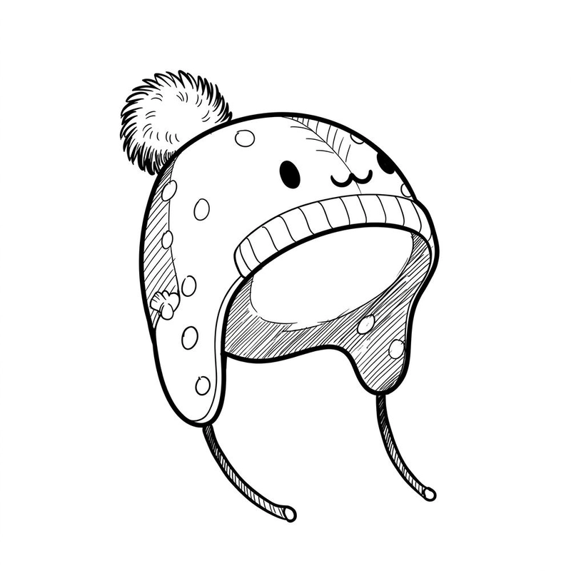Hình cái mũ tô màu cho bé gái 