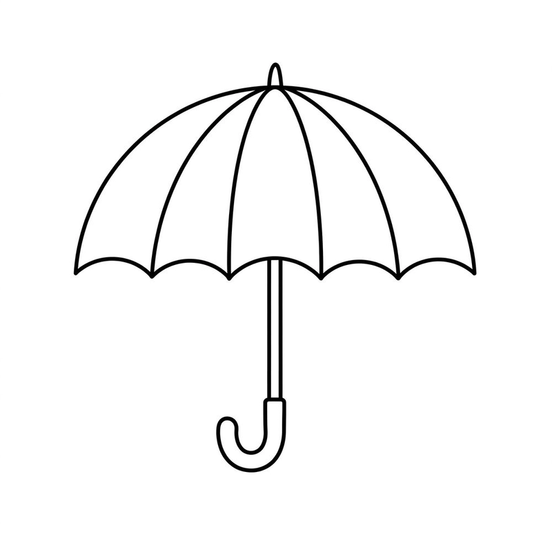 Tranh vẽ cái ô dễ thương