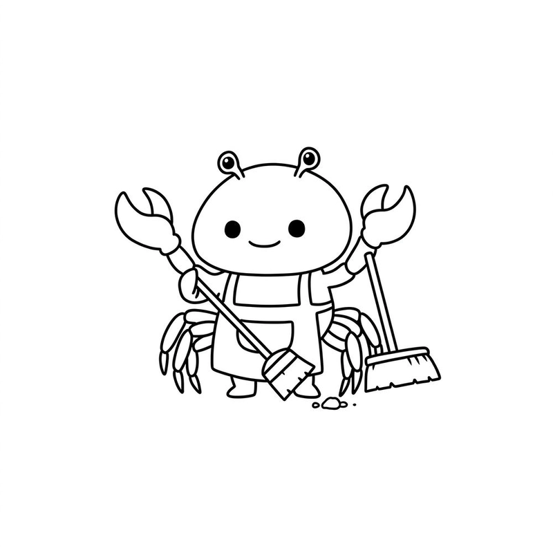 Trang tô màu con cua dành cho bé