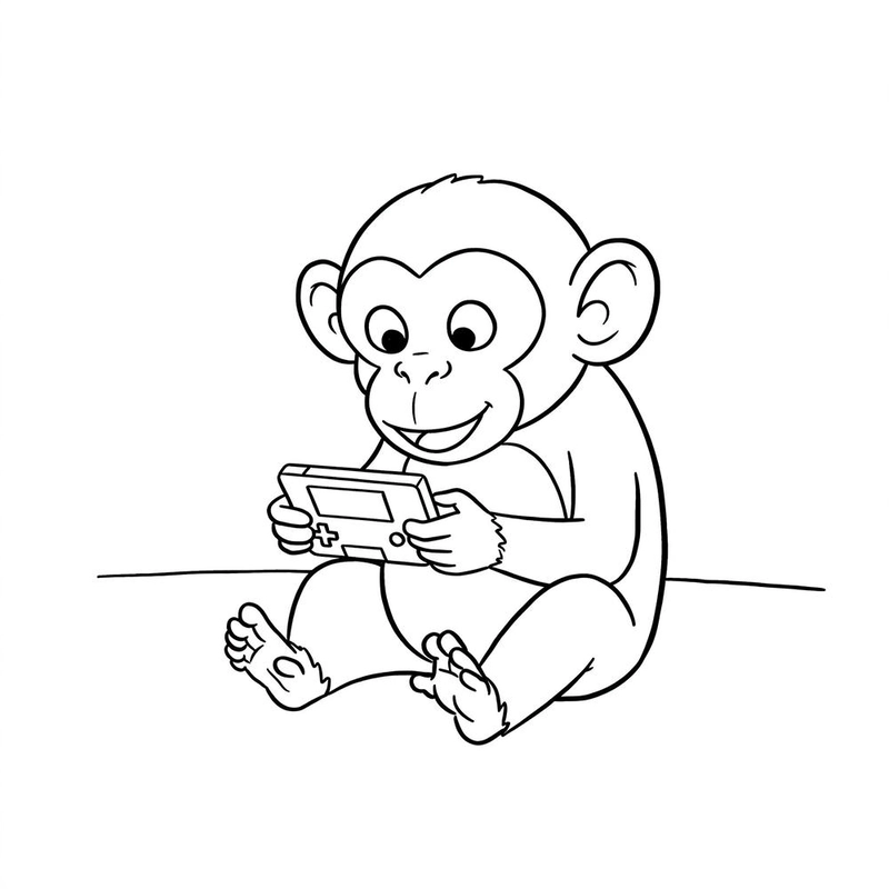 Tập tô màu con khỉ siêu dễ thương 