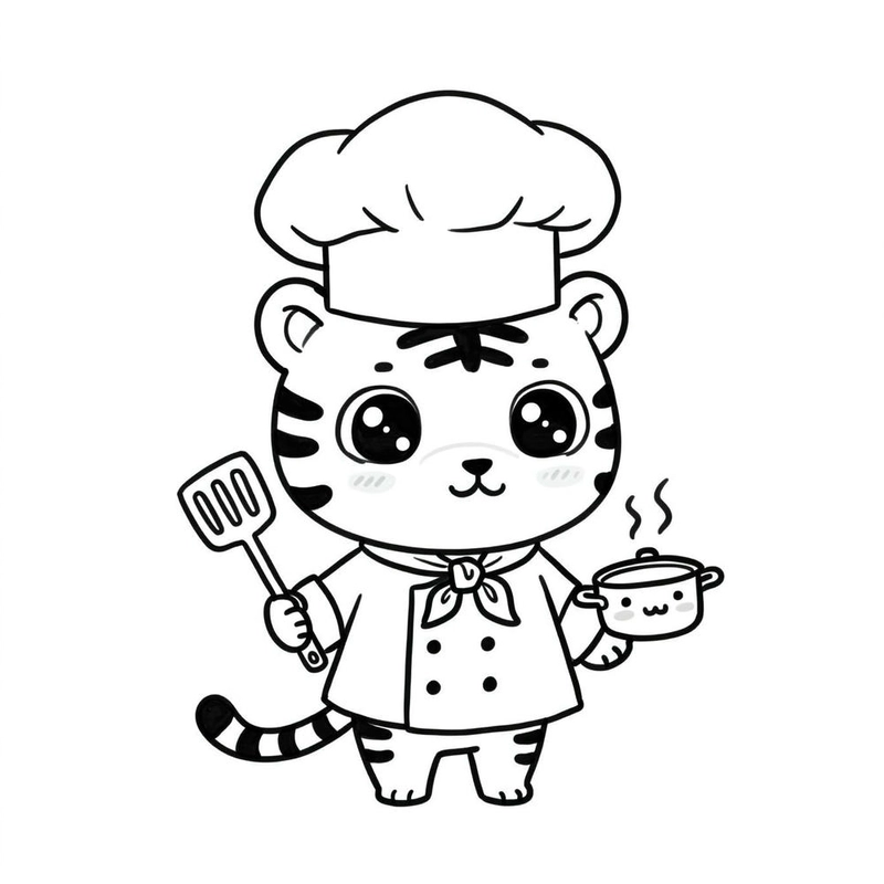 Hình đầu bếp hoạt hình dễ thương
