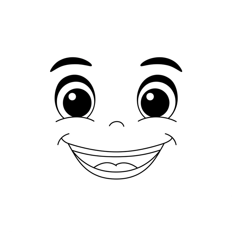 Tranh tô màu gương mặt sinh động