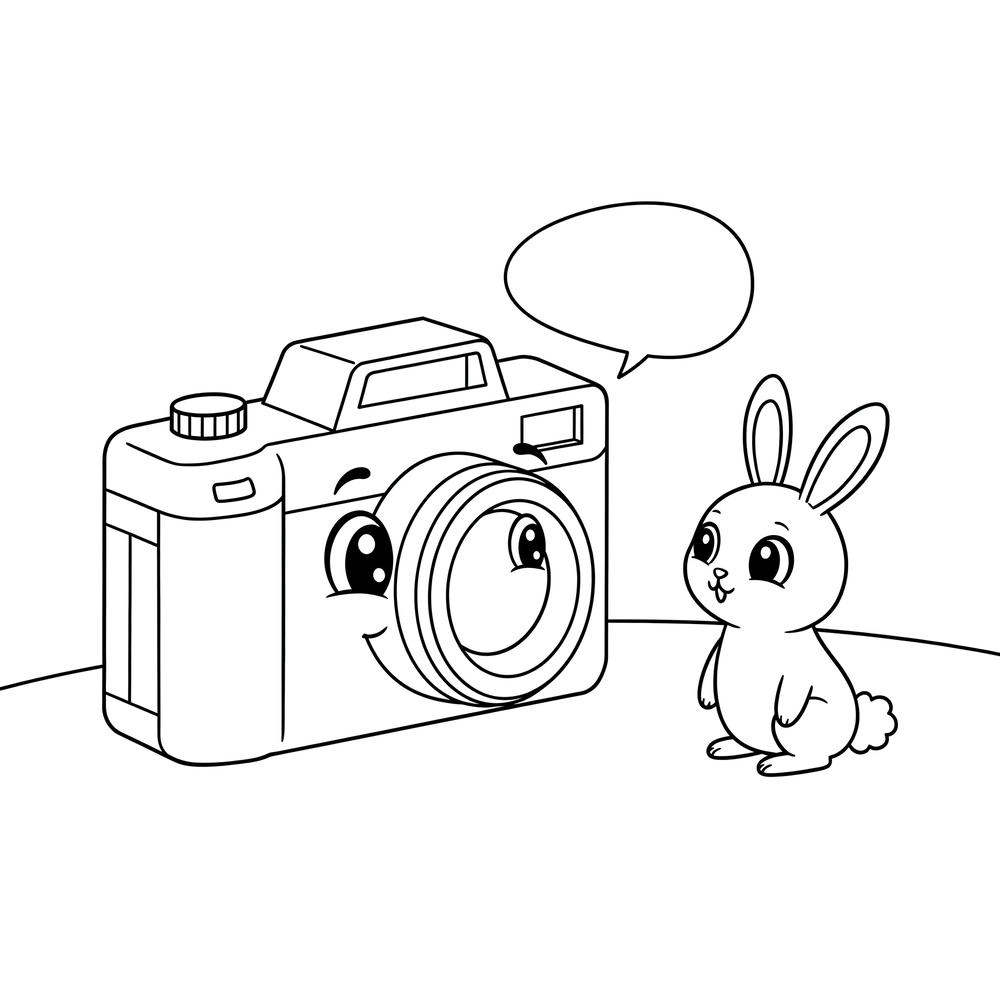máy ảnh hoạt hình để bé tô màu 