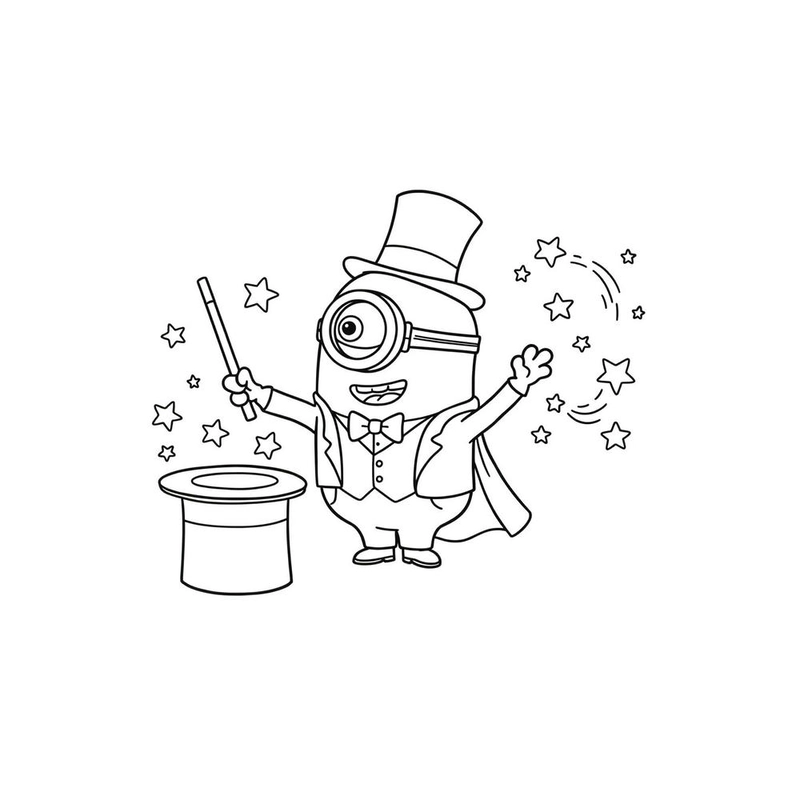 Hình tô màu Minion siêu dễ thương