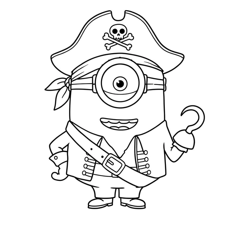 Tranh tô màu Minion đơn giản
