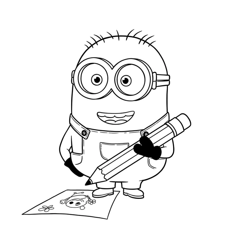 Tô màu Minion cười tươi