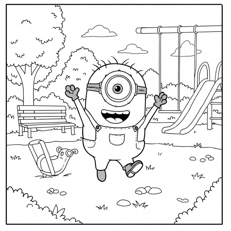 Hình tô màu Minion đẹp mắt