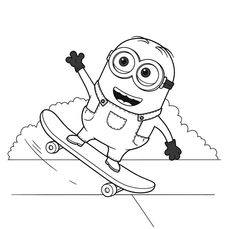 Tranh tô màu Minion dành cho bé