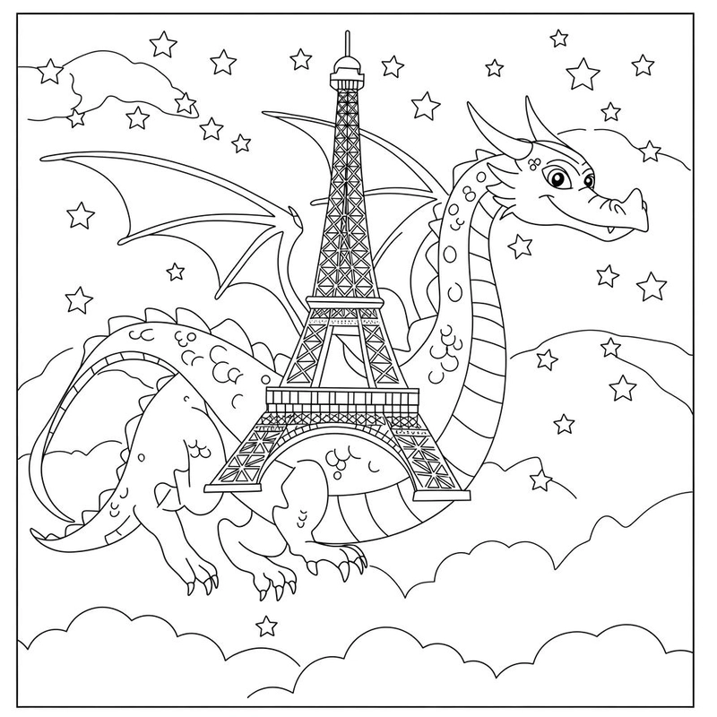 Tranh tô Tháp Eiffel chi tiết rõ nét
