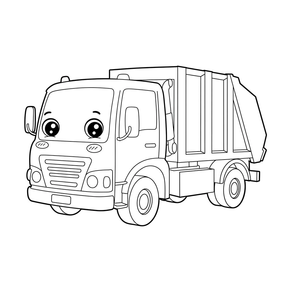 tô màu xe chở rác nhanh chóng