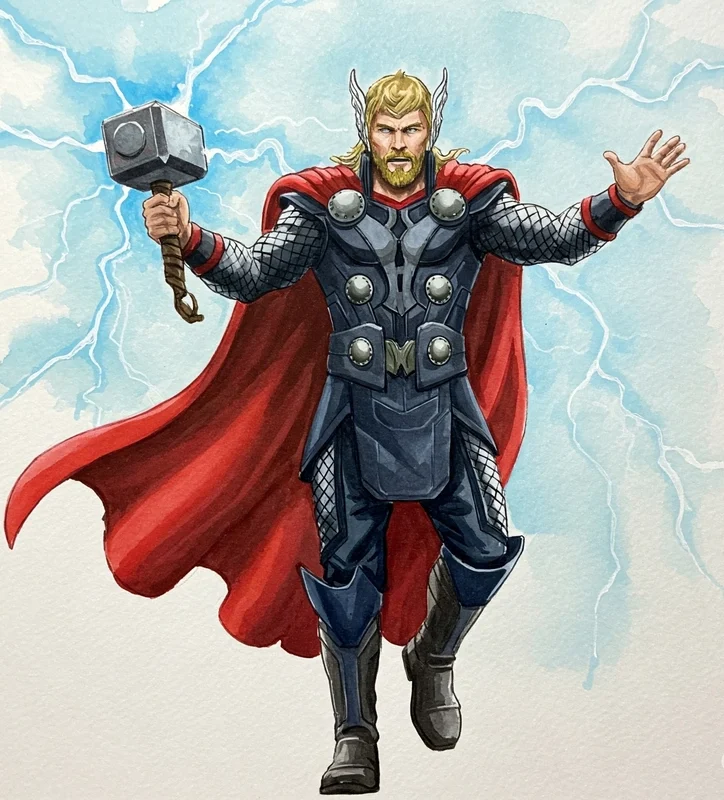 tranh tô màu Thor Thần Sấm
