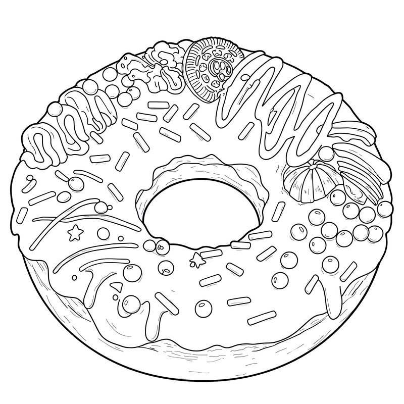 Tô màu bánh donut vui nhộn
