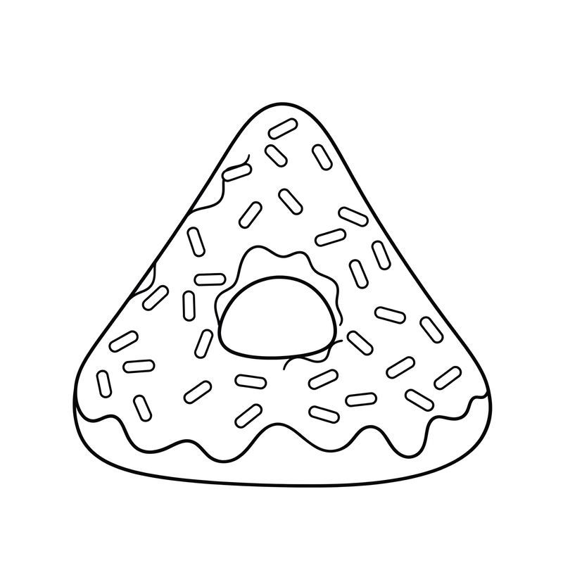 Tranh tô màu bánh donut đẹp