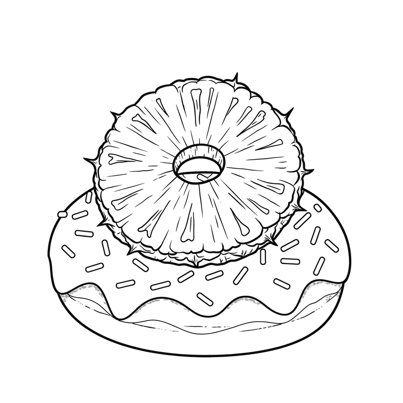 Bánh donut hình tô màu