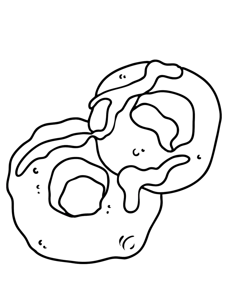 Hình tô màu bánh ngọt donut