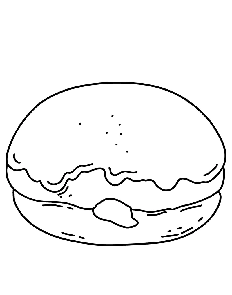Tranh tô màu donut