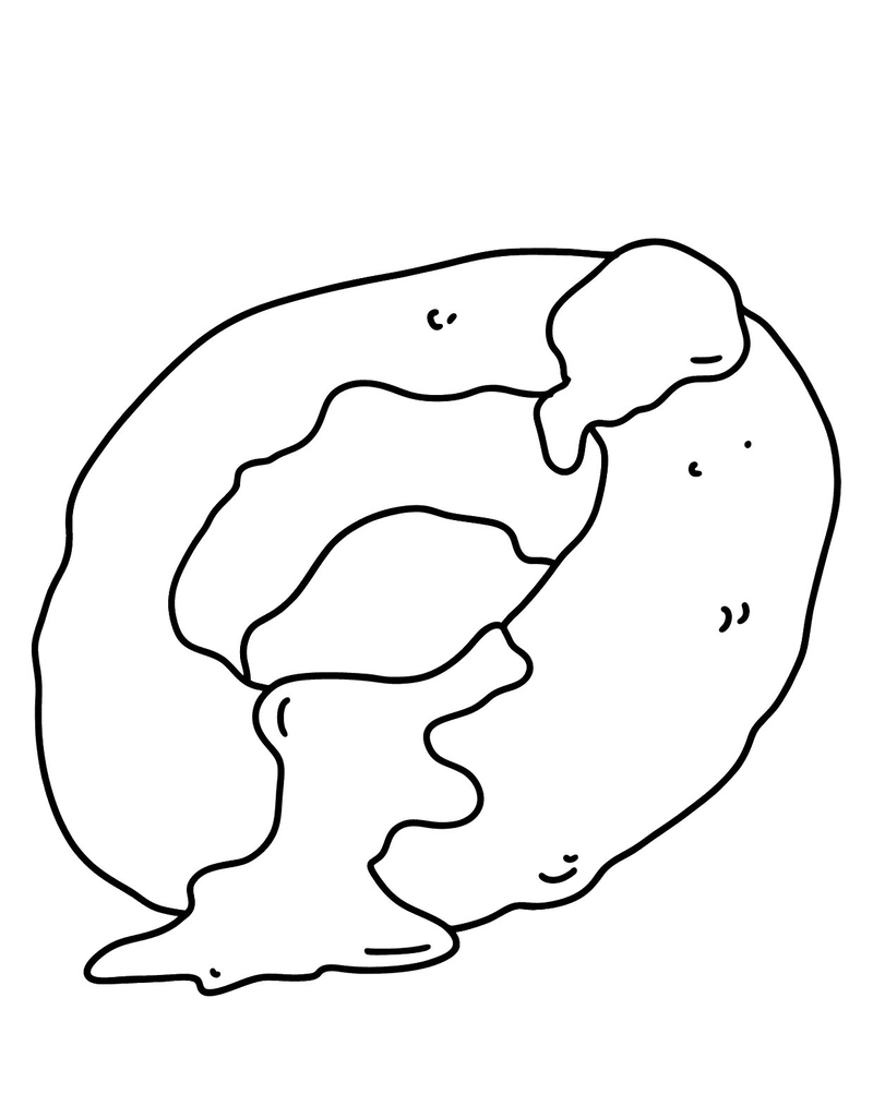 tranh tô màu bánh donut đẹp