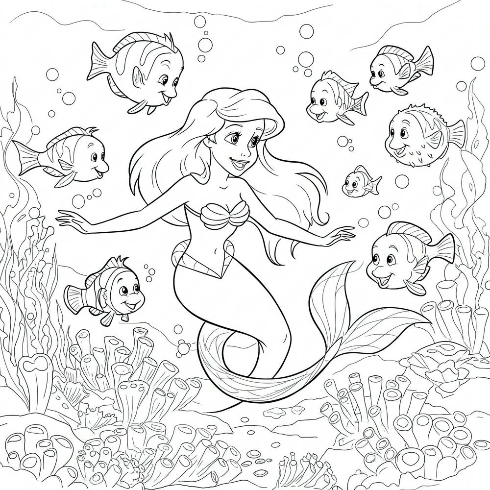 hình công chúa disney tô màu