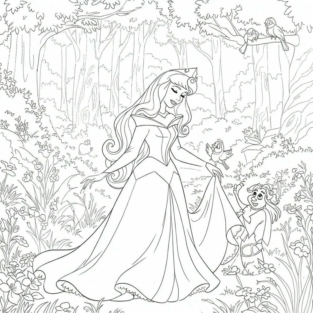 hình tô màu công chúa disney