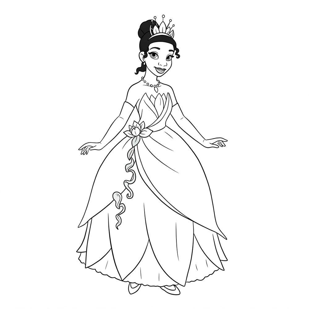 tranh tô màu công chúa disney sinh động