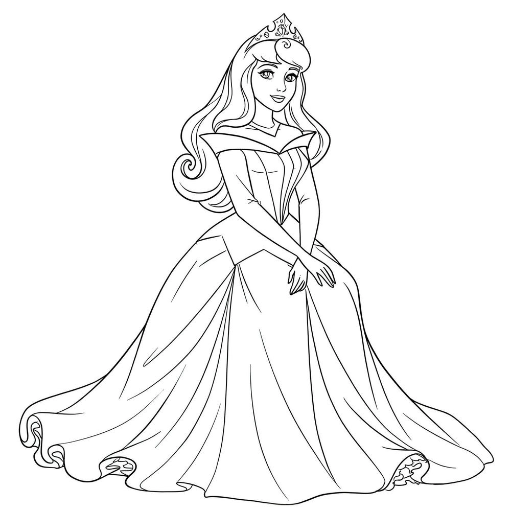hình công chúa disney tô màu đẹp