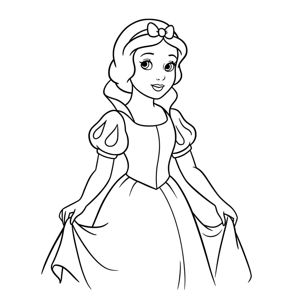 hình công chúa disney chibi tô màu