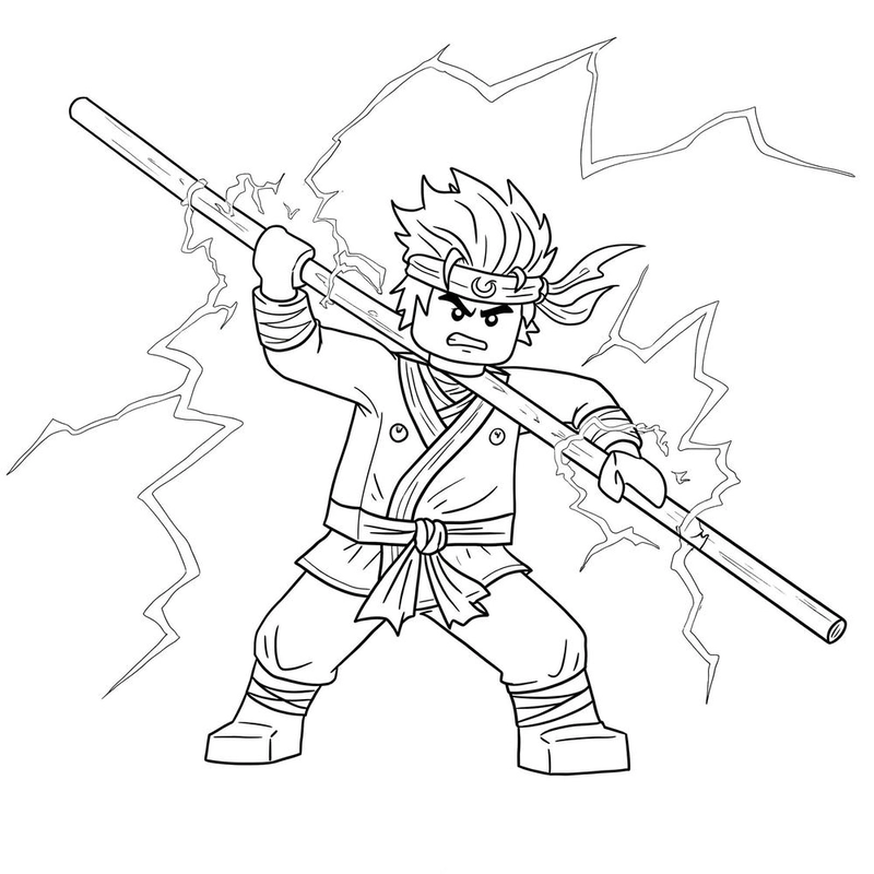Hình ảnh tô màu Ninjago đẹp cho bé