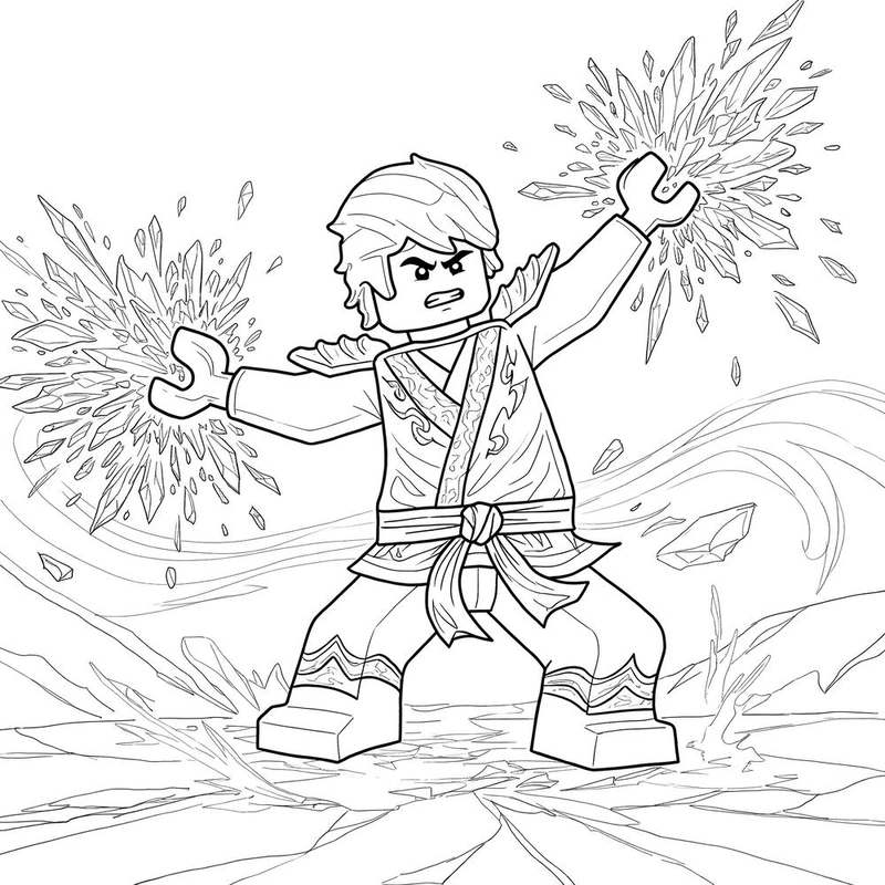 Tranh tô màu Ninjago đơn giản cho bé