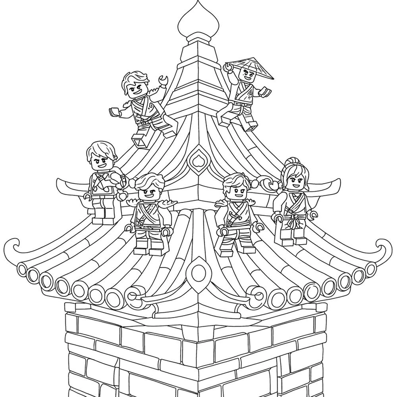 Hình in tô màu Ninjago dễ thương