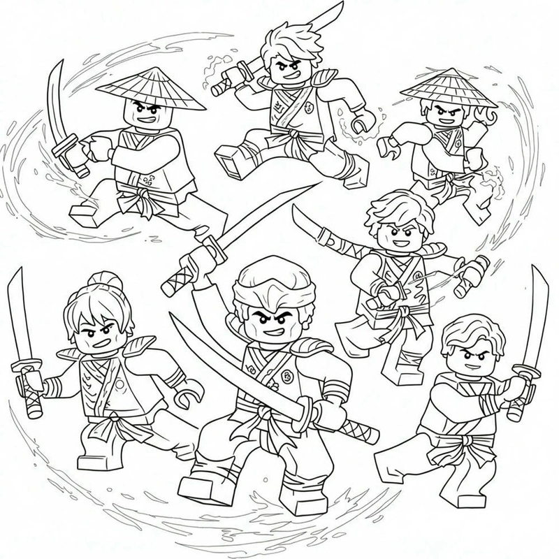 Tập tô màu Ninjago cho bé sáng tạo