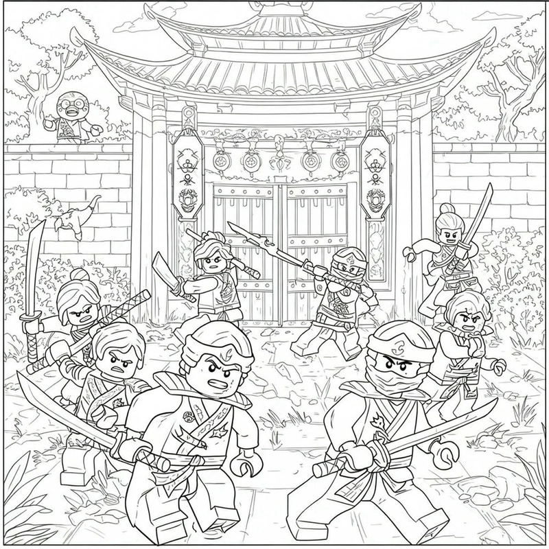 Mẫu hình tô màu Ninjago cực chất