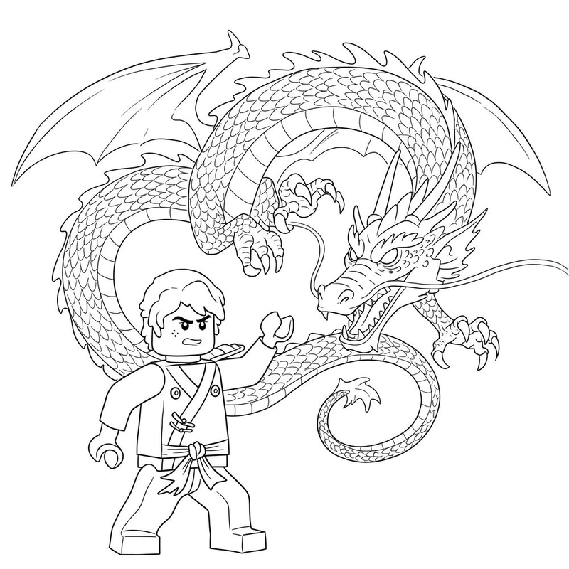 Tranh tô màu Ninjago siêu nhân