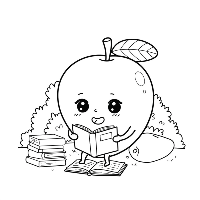 Hình tô màu quả xoài
