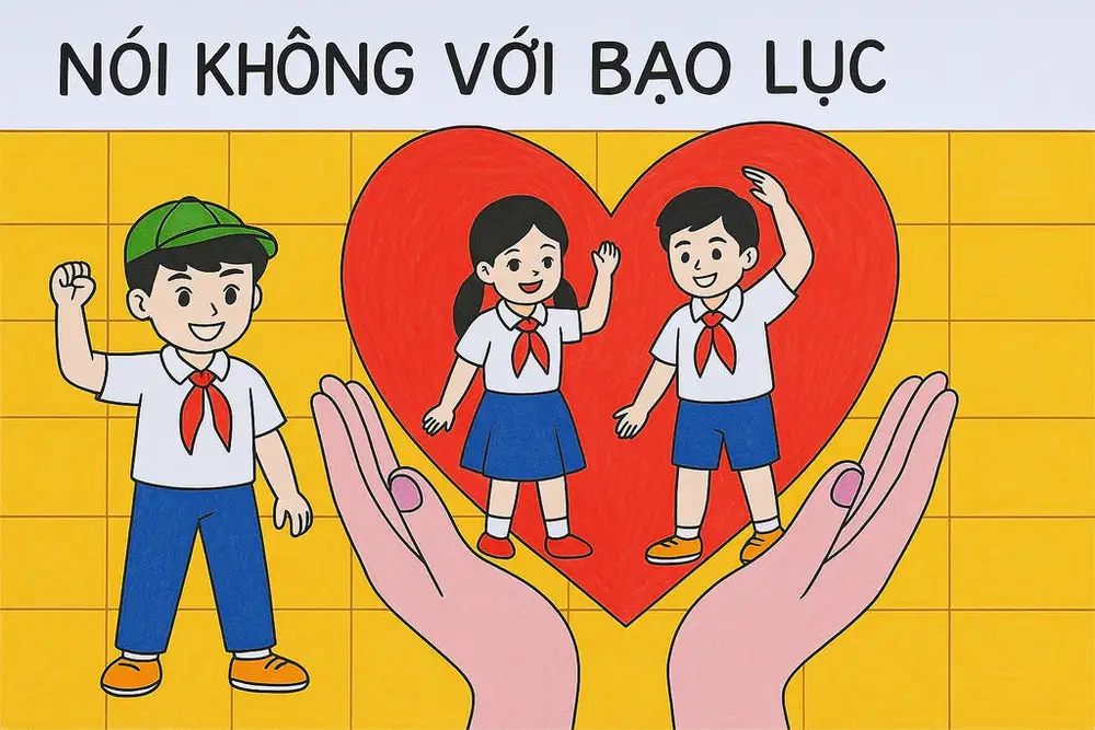 tranh vẽ không bạo lực học đường rõ ràng 