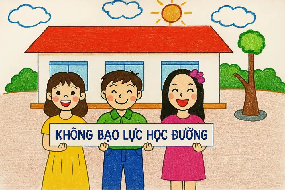 tranh vẽ chống bạo lực học đường sáng tạo 