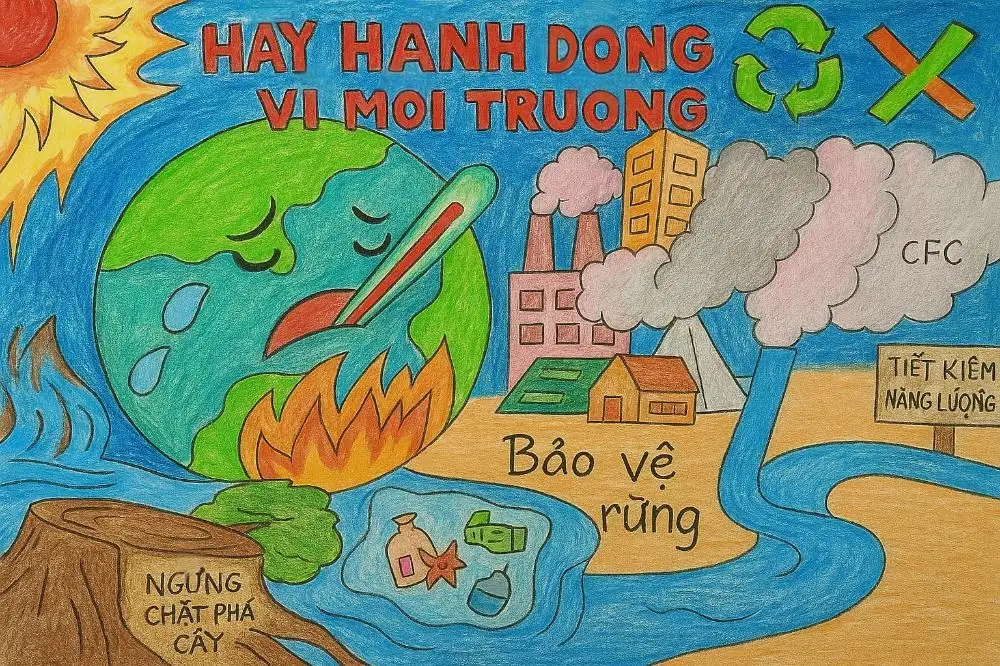 tranh vẽ về bảo vệ môi trường ý nghĩa 