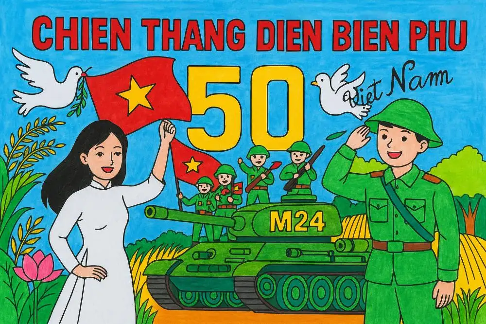 tranh vẽ 70 năm chiến thắng điện biên phủ ý nghĩa 