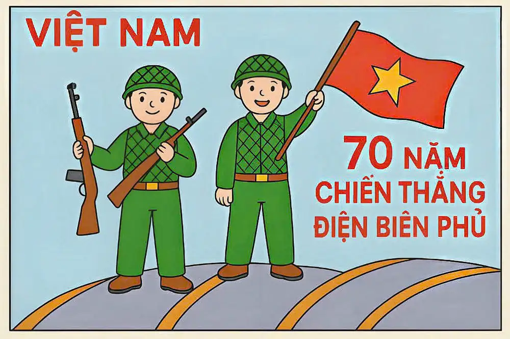 70 năm chiến thắng điện biên phủ tranh vẽ truyền thống 