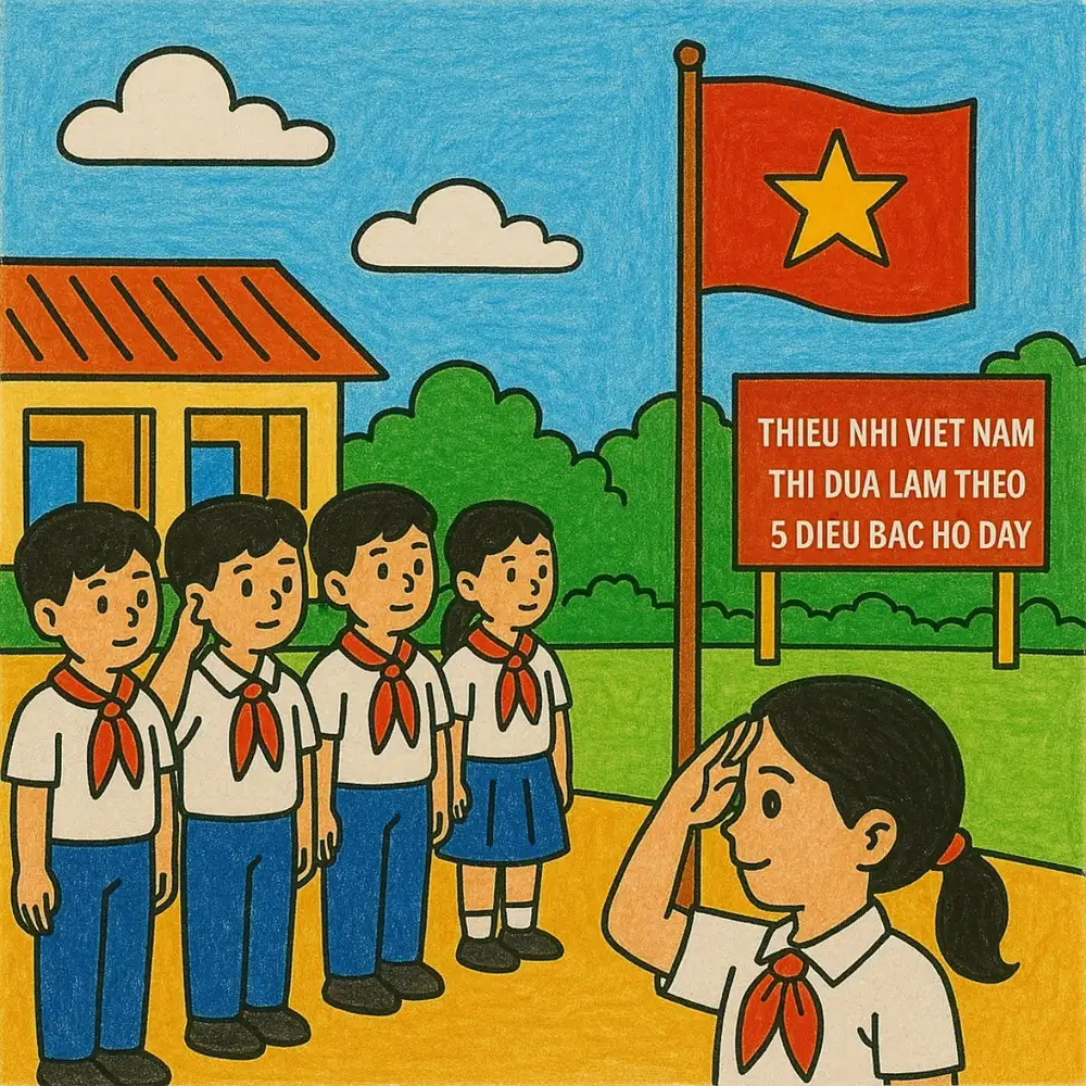 vẽ đề tài em yêu tổ quốc việt nam lớp 5 