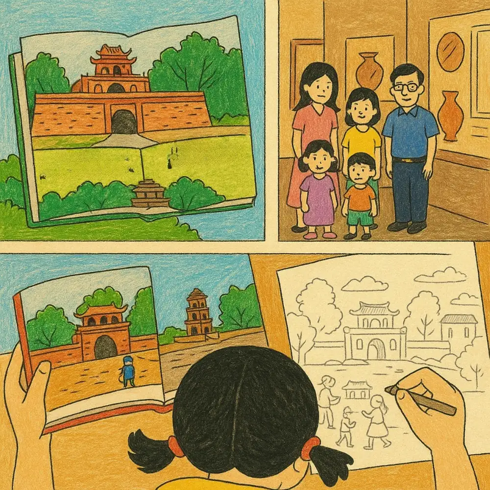tranh em yêu tổ quốc việt nam với màu nước 