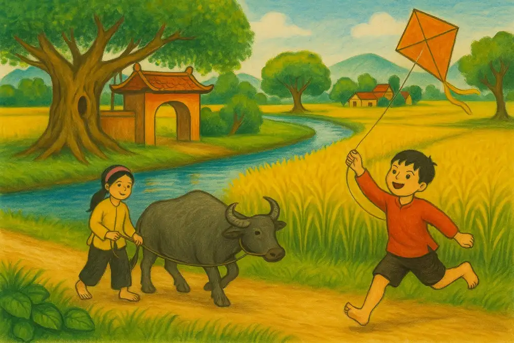tranh em yêu tổ quốc việt nam dễ vẽ 