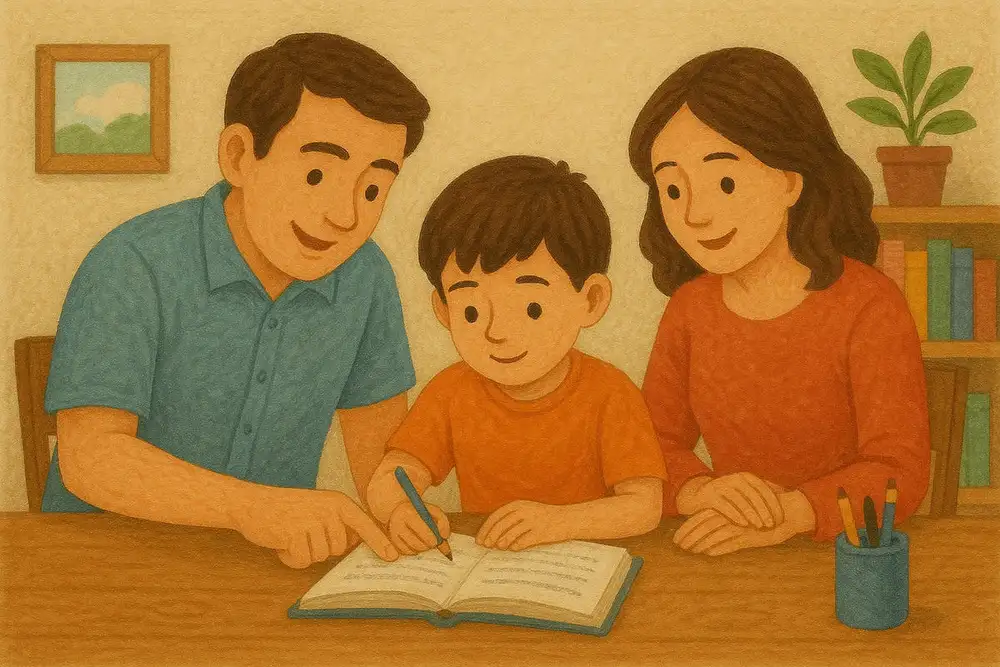 tranh vẽ gia đình 3 người đơn giản. 