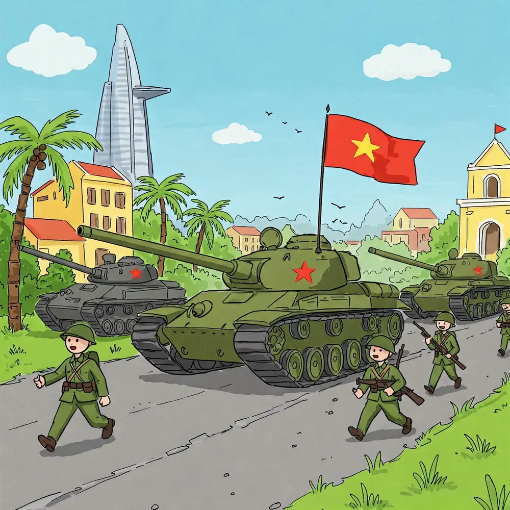 tranh 30/4 năm 1975 
