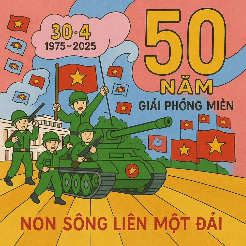 tranh đẹp giải phóng miền nam 