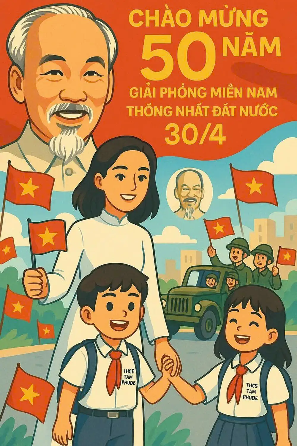 tranh đất nước thống nhất 30/4 